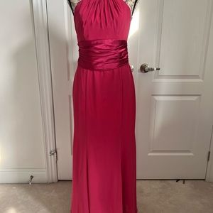 David’s bridal bridesmaid dresses, pink coral color , really cute